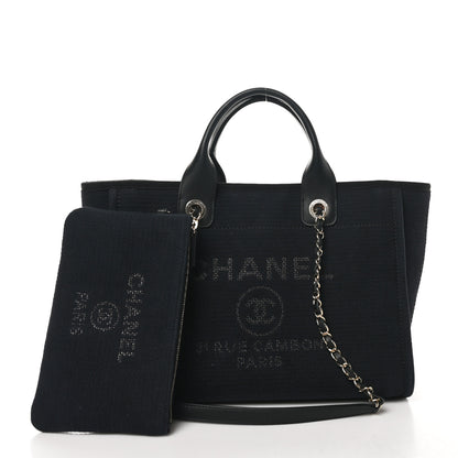 Chanel Mixed Fibers Medium Deauville Tote Black 3 of 11