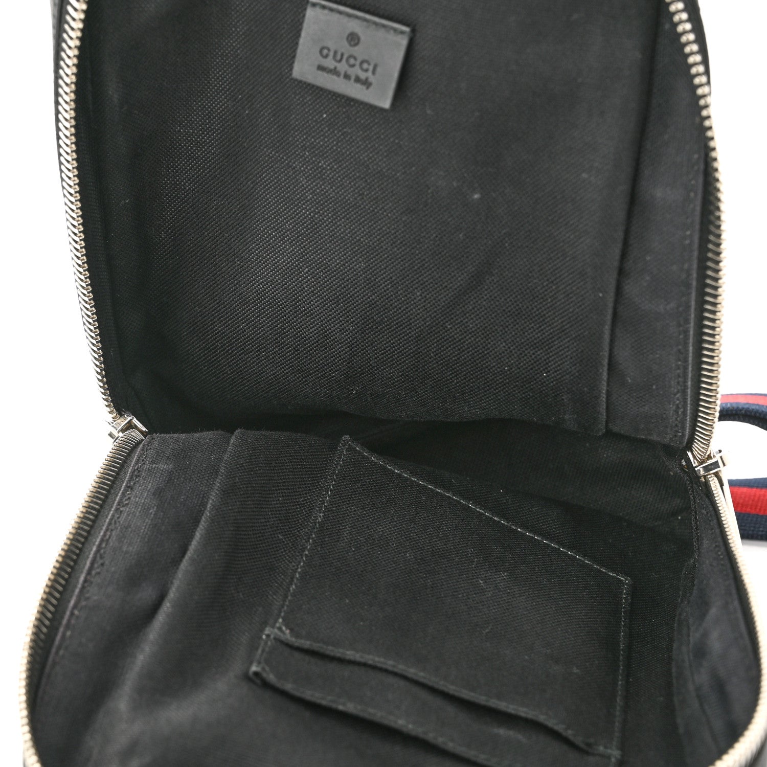 Gucci GG Supreme Monogram Web Belt Bag Black Grey 5 of 11