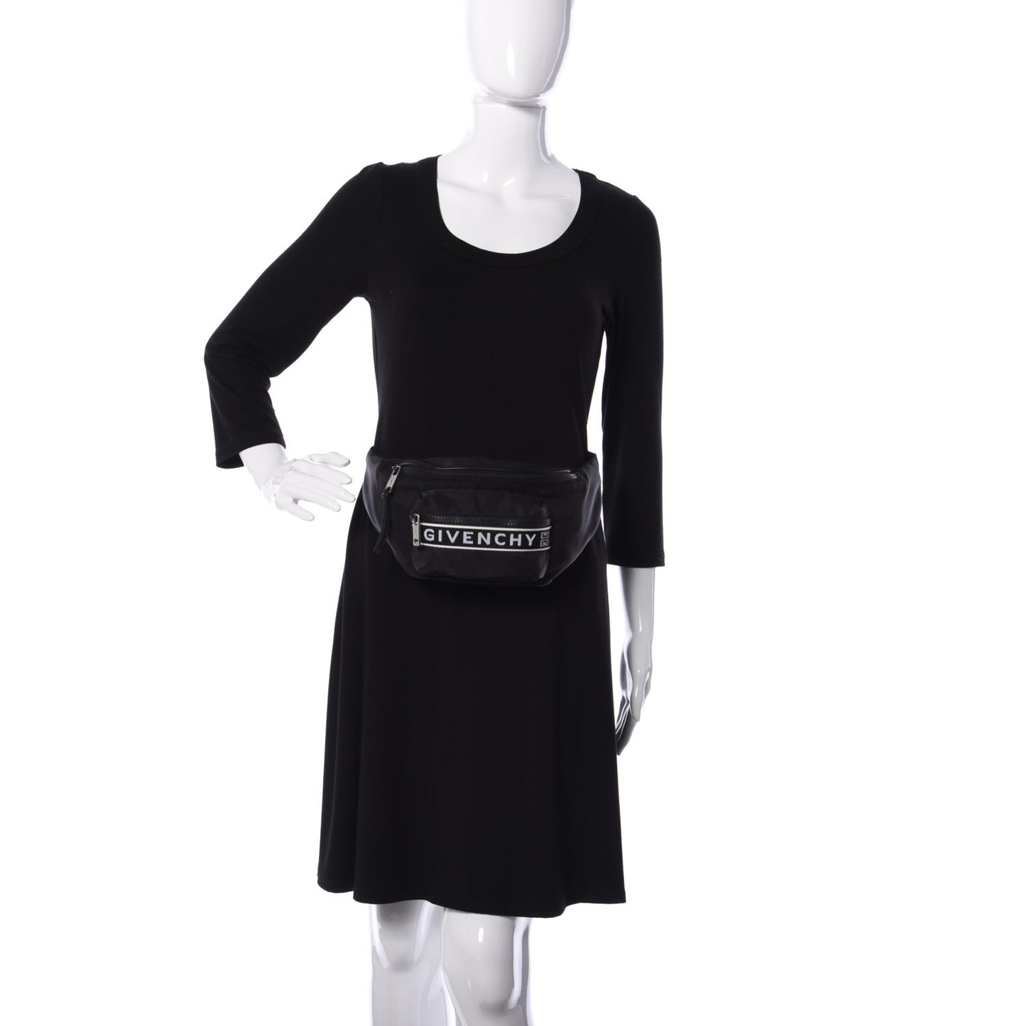 Nylon Logo Belt Bag Black