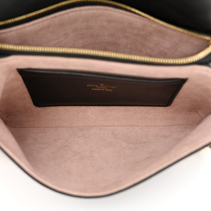 Louis Vuitton Lambskin Embossed Monogram Pochette Coussin Black 6 of 10