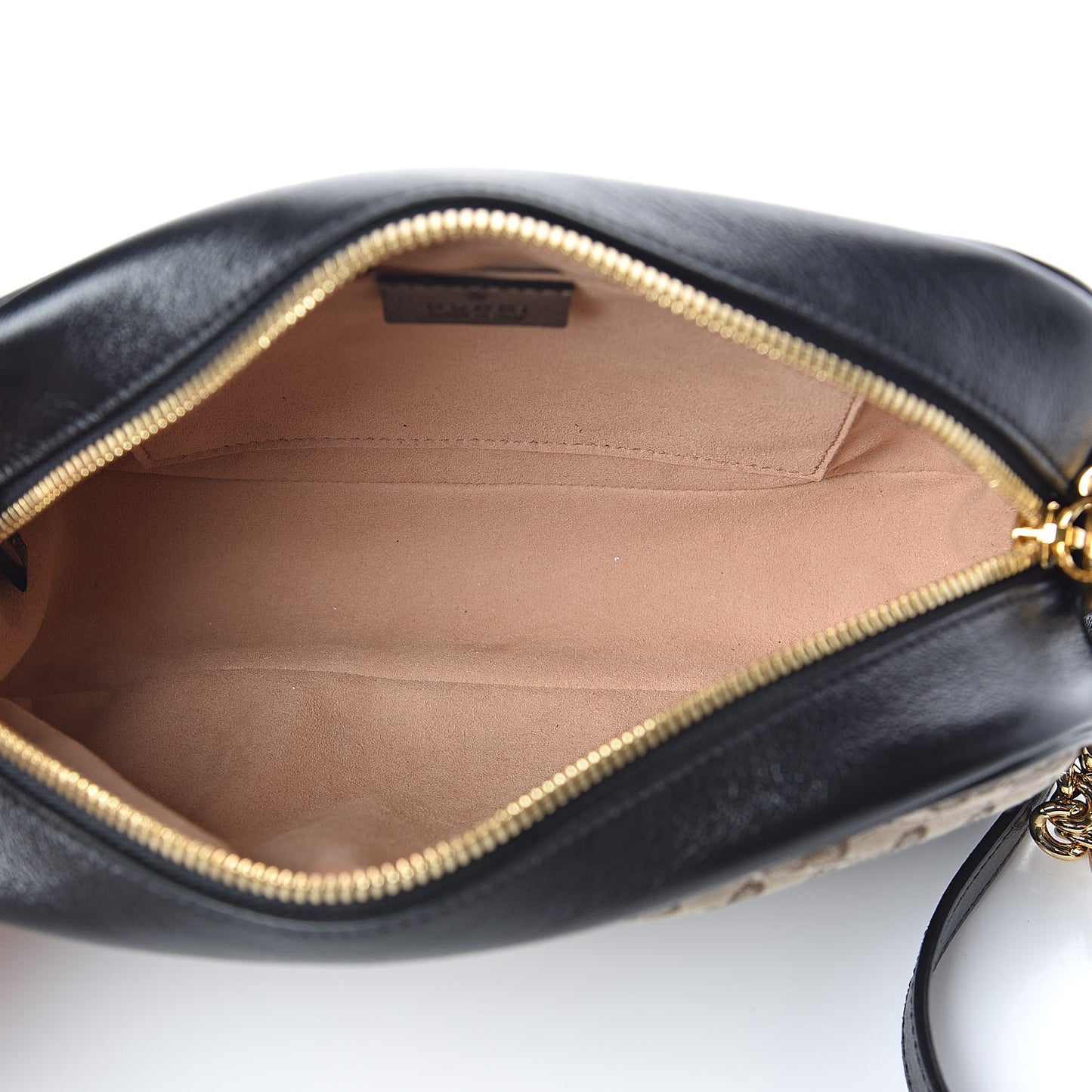 Monogram Matelasse Diagonal Small GG Marmont Chain Shoulder Bag Beige Black