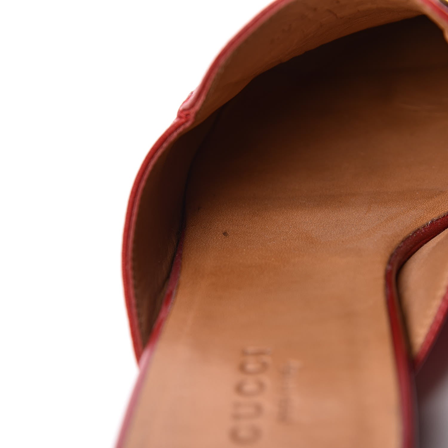 Gucci Malaga Kid Womens Princetown Slippers 37.5 Hibiscus Red 13 of 17