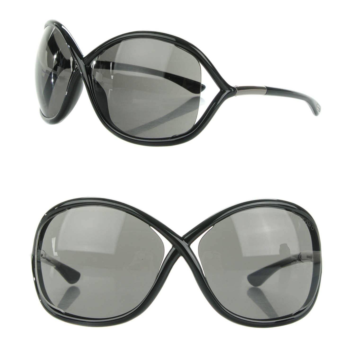Tom Ford Acetate Whitney Crossover Sunglasses TF9 Black 1 of 6
