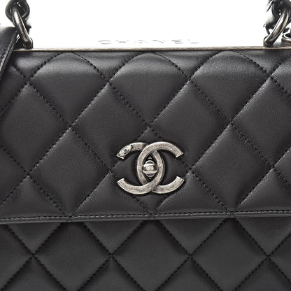 Chanel Lambskin Quilted Small Trendy CC Dual Handle Flap Bag Black 8 of 12