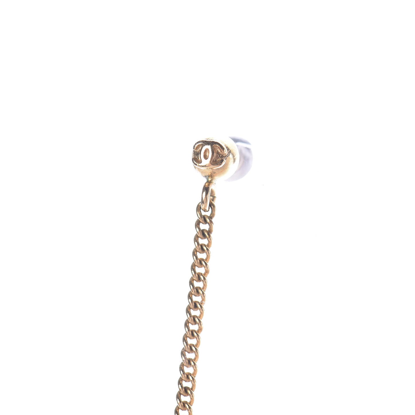 CC Drop Earrings Matte Gold