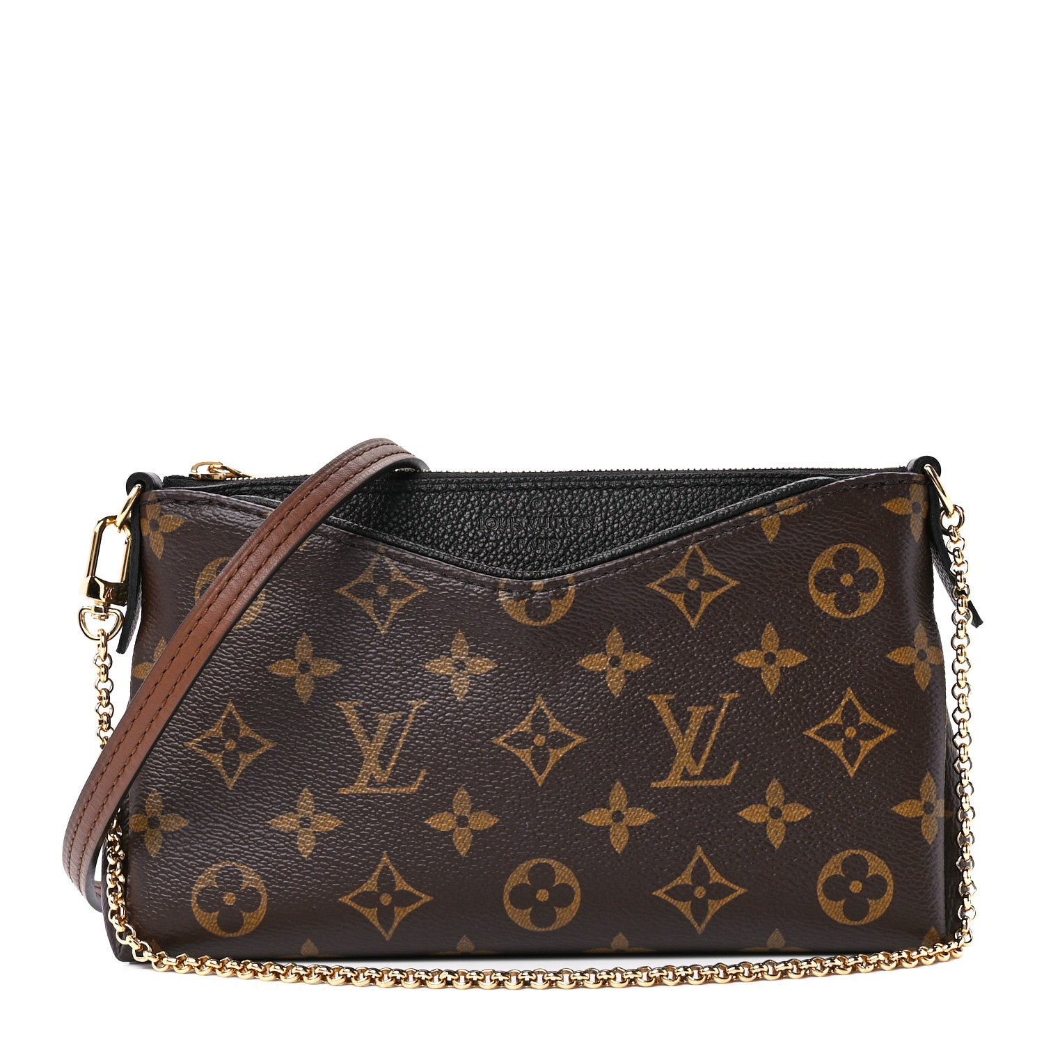 Louis Vuitton Monogram Pallas Clutch Black 1 of 13