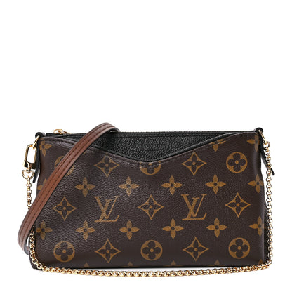 Louis Vuitton Monogram Pallas Clutch Black 1 of 13