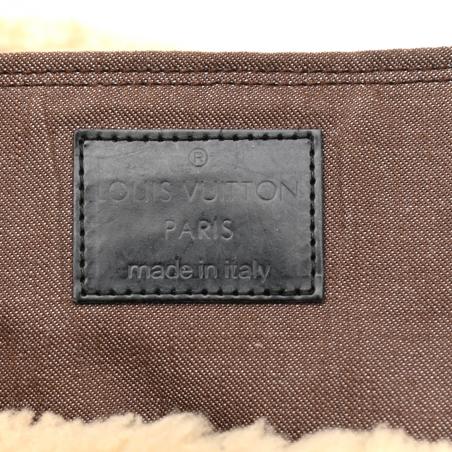 Patent Monogram Shearling Sac Thunder