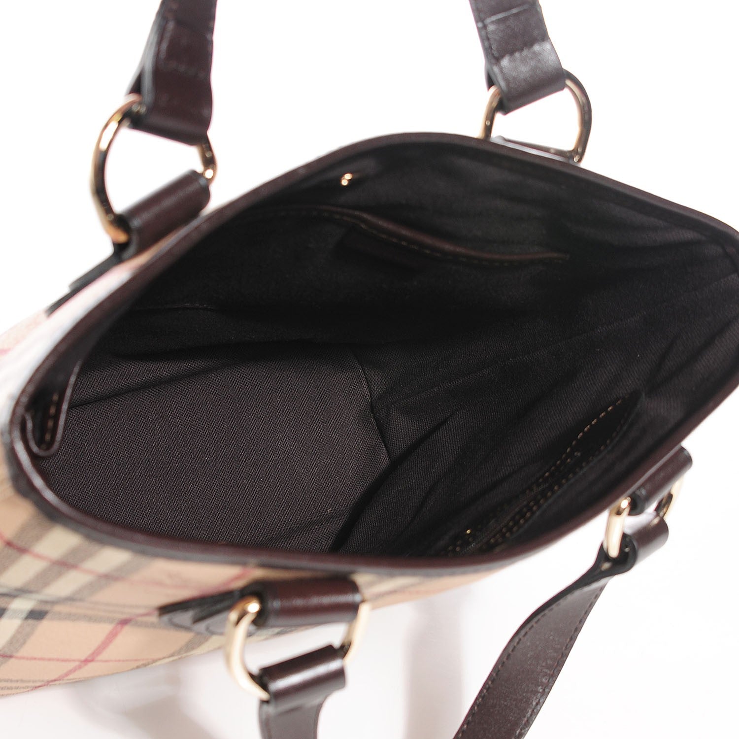 Burberry Haymarket Check Medium Tote Chocolate 5 of 9