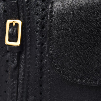 Chloe Calfskin Perforated Medium Marcie Animation Satchel Black 10 of 15