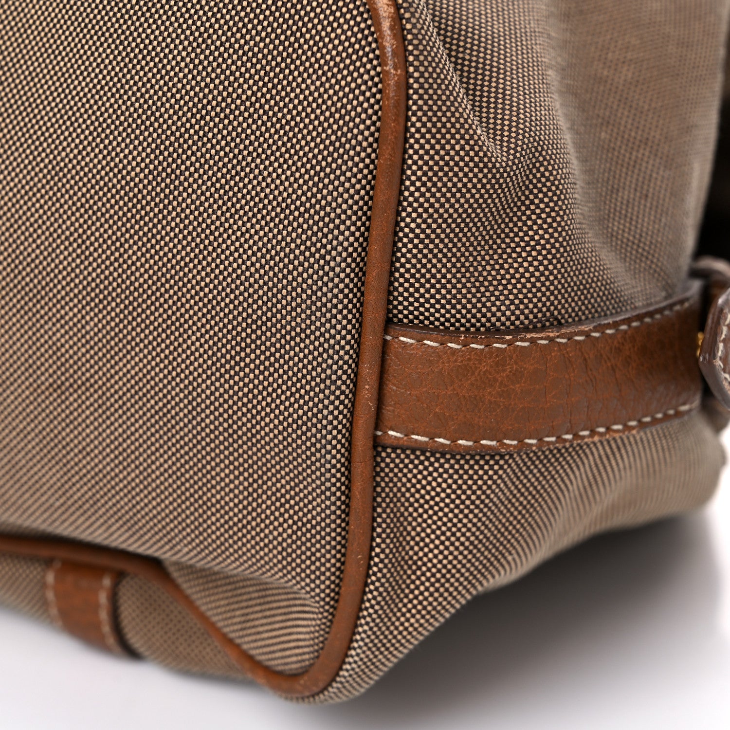 Prada Jacquard Logo Tote Brown 15 of 23
