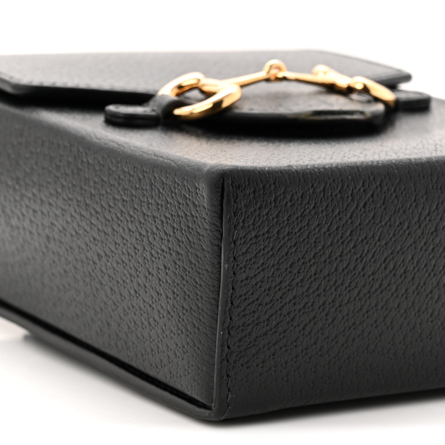 Gucci Dollar Calfskin Vertical Horsebit 1955 Crossbody Bag Black 8 of 10