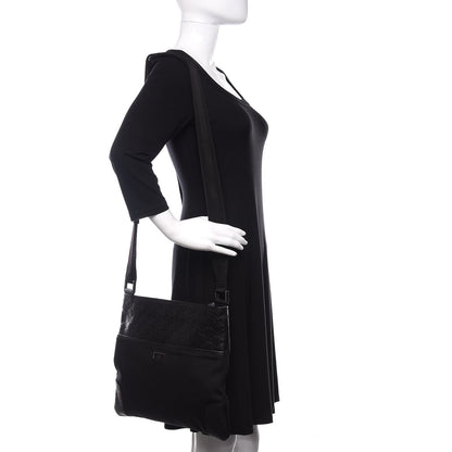 Gucci Guccissima Nylon Messenger Bag Black 2 of 10