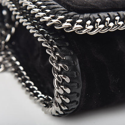Stella McCartney Velvet Falabella Crossbody Bag Black 5 of 9