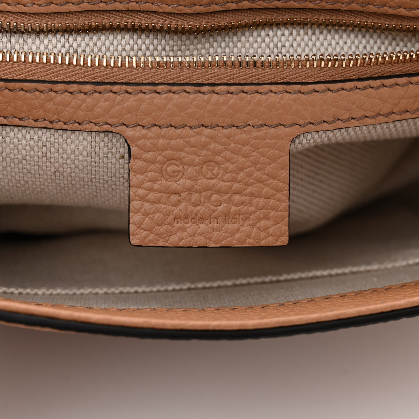 Pebbled Calfskin Medium Soho Flap Crossbody Camelia