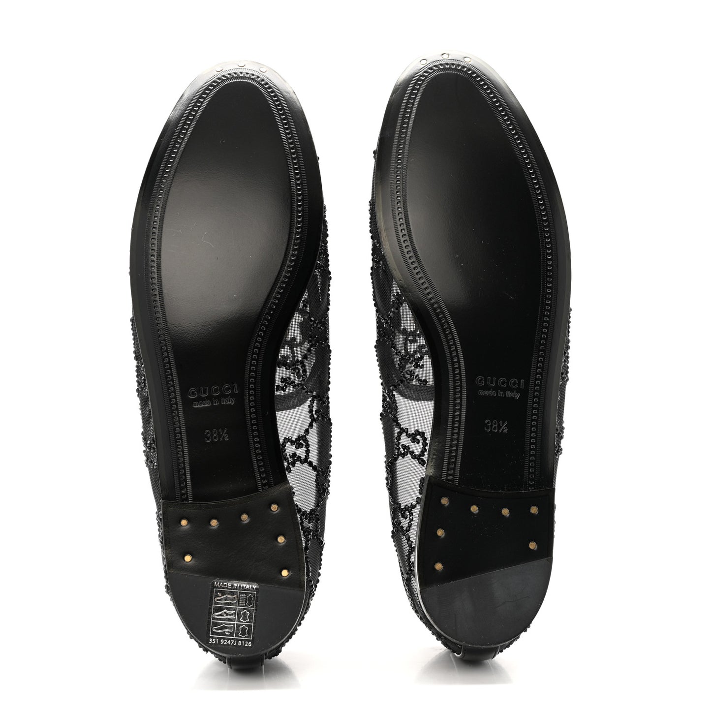 Tela Retino Kid Scamosciato Crystal GG Monogram Jordaan Loafer 38.5 Black
