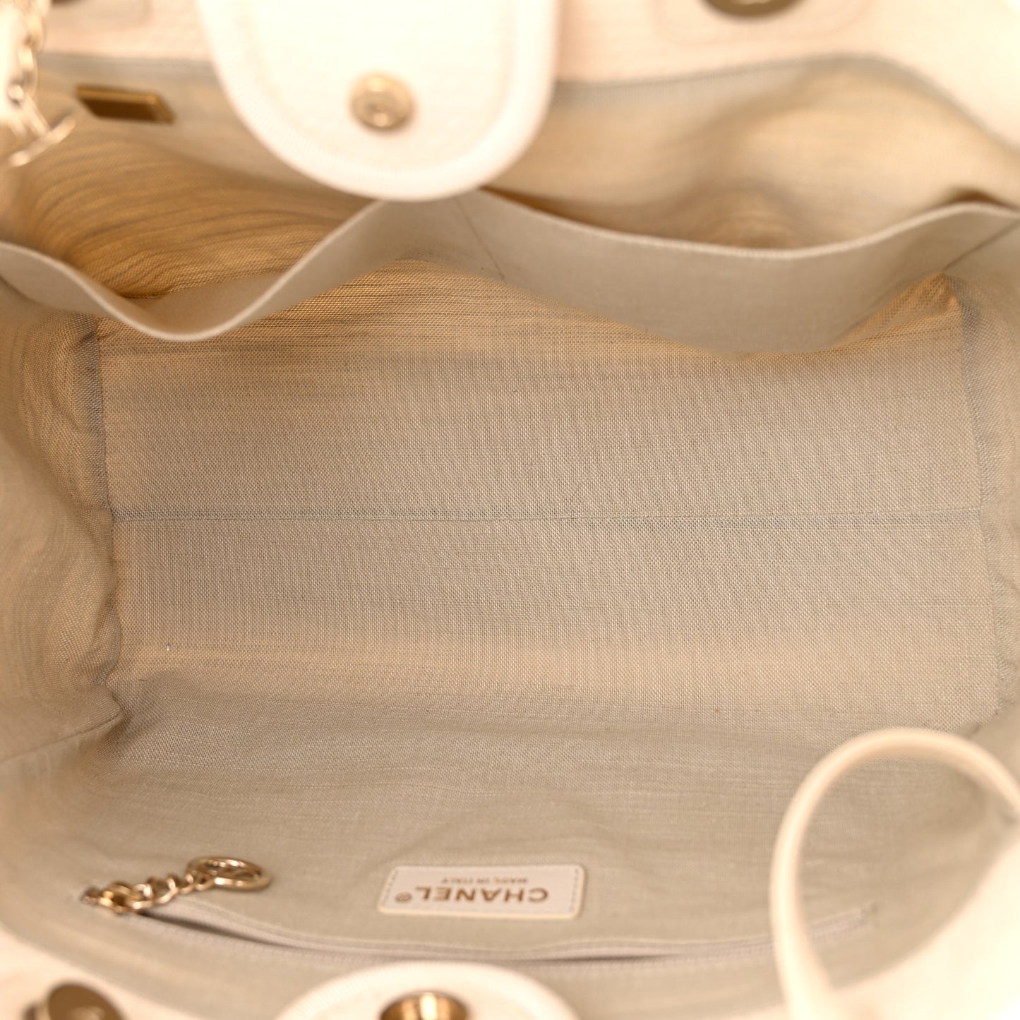 Mixed Fibers Small Deauville Tote White