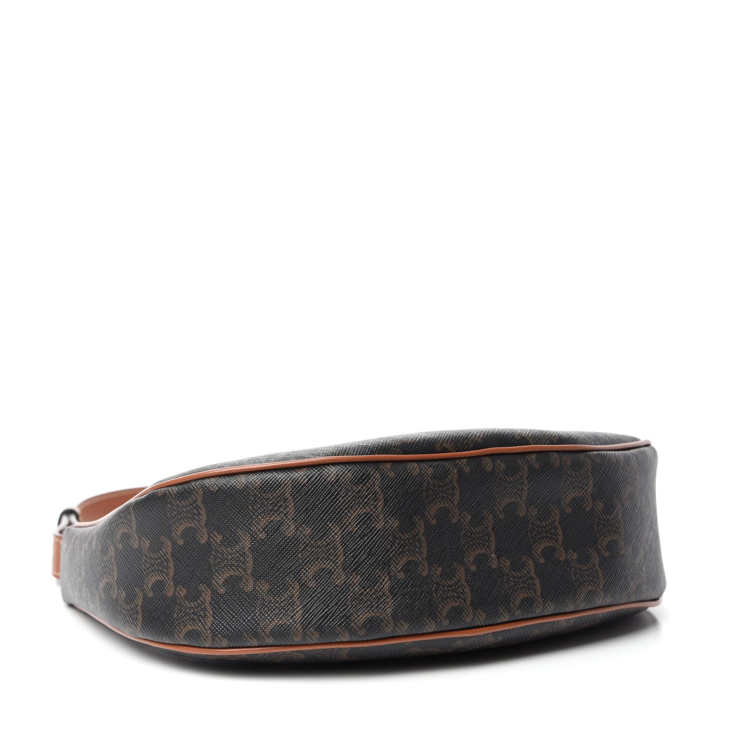 Celine Triomphe Canvas Calfskin Ava Shoulder Bag Tan 4 of 9