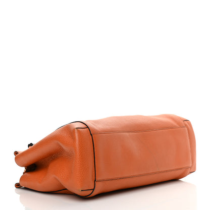 Gucci Pebbled Calfskin Large Lady Tassel Top Handle Bag Orange 4 of 22