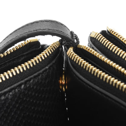 Celine Python Small Trio Crossbody Bag Black 9 of 9