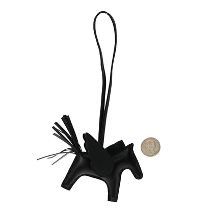 Hermes Milo Lambskin Grigri Rodeo Pegase Horse Bag Charm PM So Black 2 of 5
