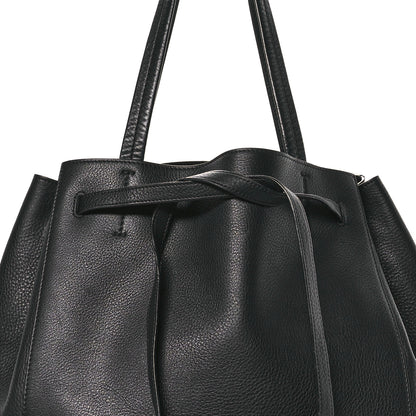 Celine Soft Grained Calfskin Small Belt Cabas Phantom Black 9 of 12