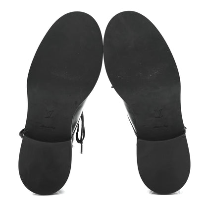 Louis Vuitton Calfskin Wonderland Flat Ranger Boots 37 Black 6 of 8