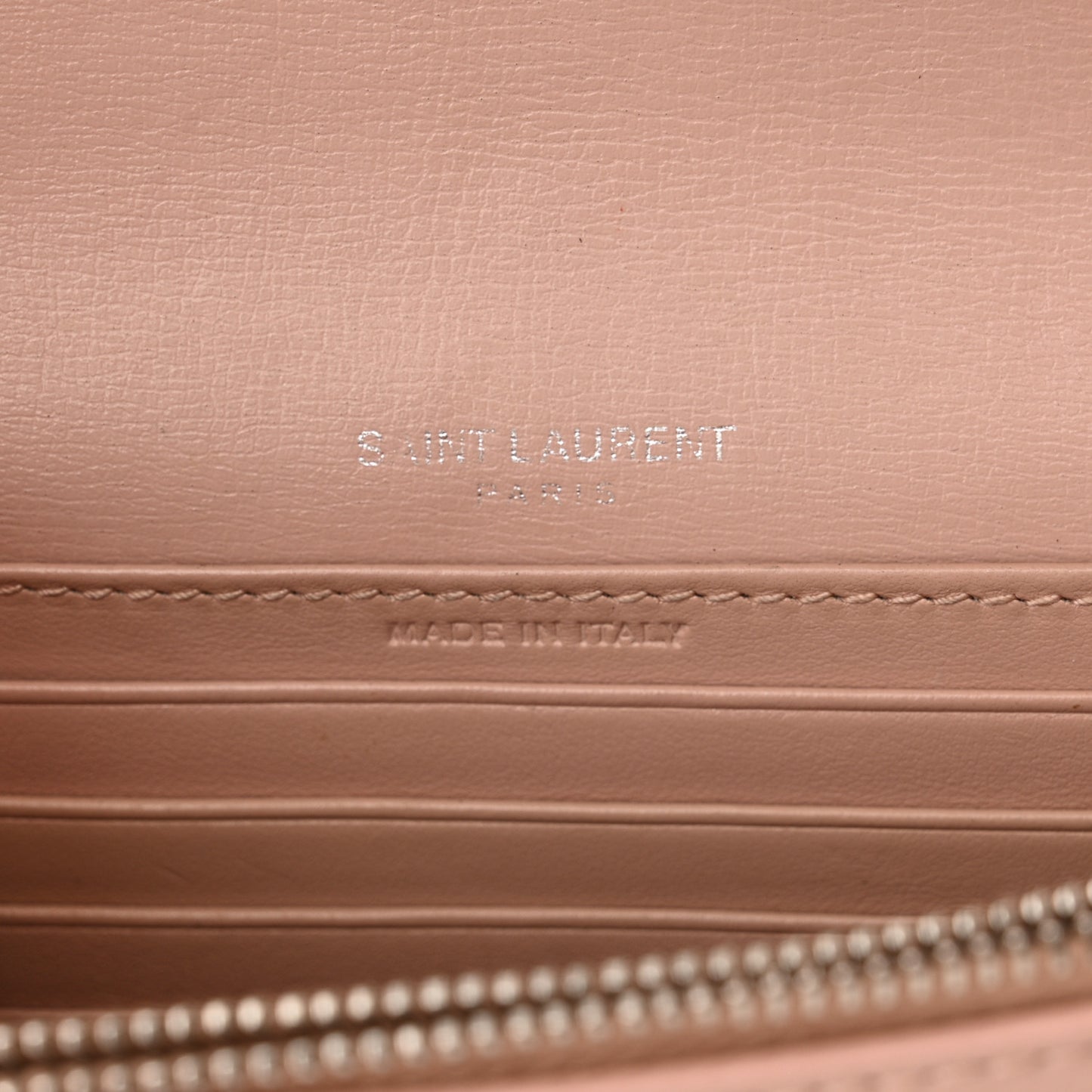 Calfskin Monogram Sunset Chain Wallet Light Pink