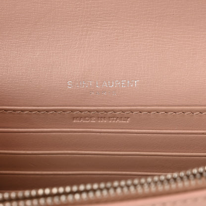 Saint Laurent Calfskin Monogram Sunset Chain Wallet Light Pink 5 of 19