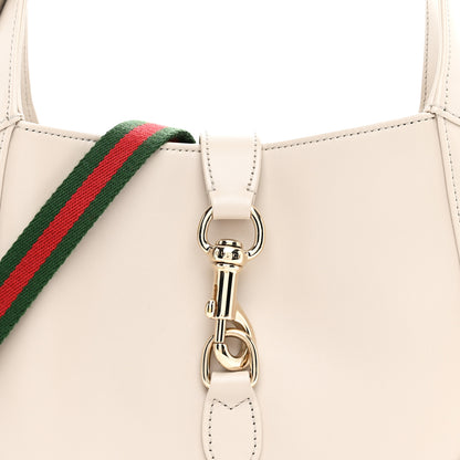 Gucci Ancora Calfskin Web Small Jackie Shoulder Bag Light Grey 8 of 10