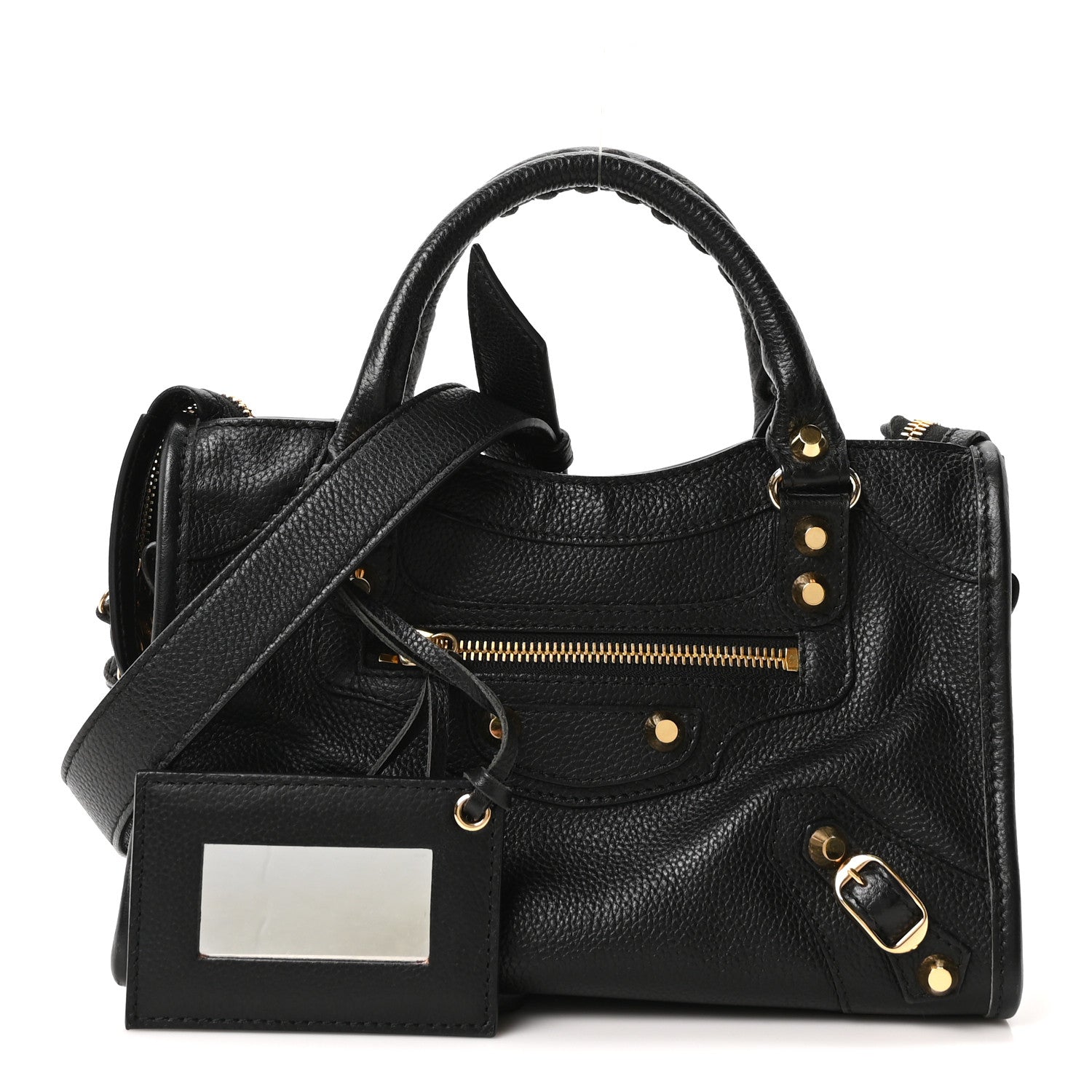 Balenciaga Agneau Classic Gold Hardware Mini City Black 3 of 11