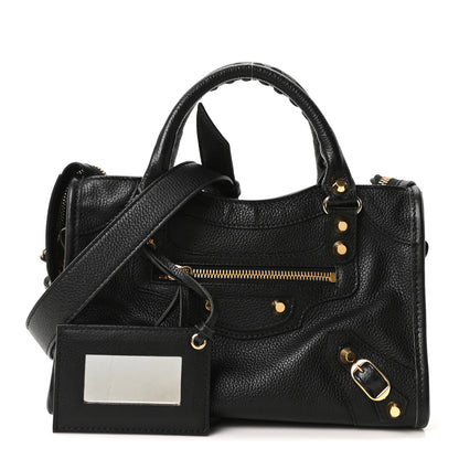 Balenciaga Agneau Classic Gold Hardware Mini City Black 3 of 11