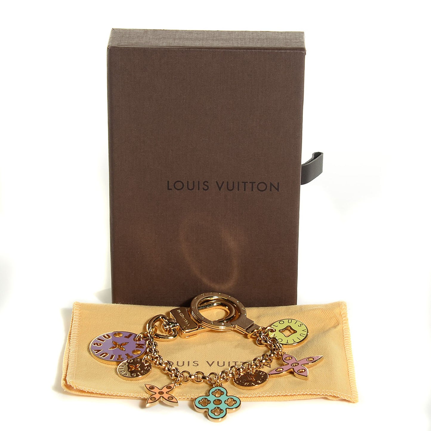 Enamel Looping Chain Key Ring Multicolor