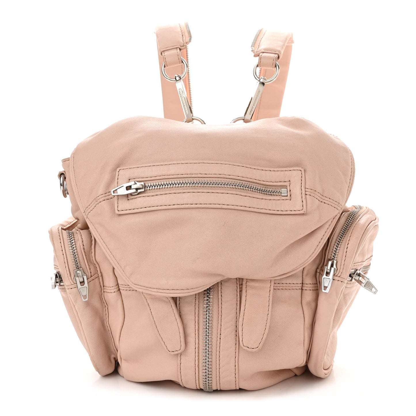 Lambskin Marti Backpack Bag Washed Pink Rhodium Hardware