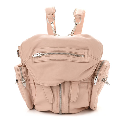 Alexander Wang Lambskin Marti Backpack Bag Washed Pink Rhodium Hardware 1 of 9