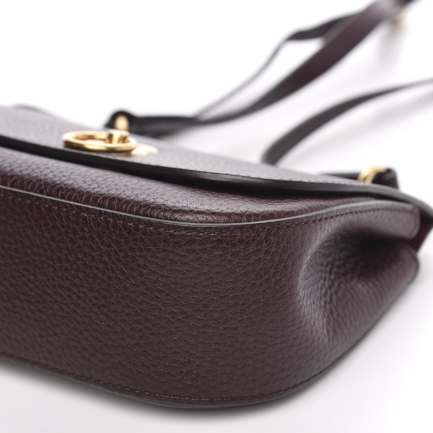 Small Classic Grain Calfskin Mini Amberley Flap Oxblood