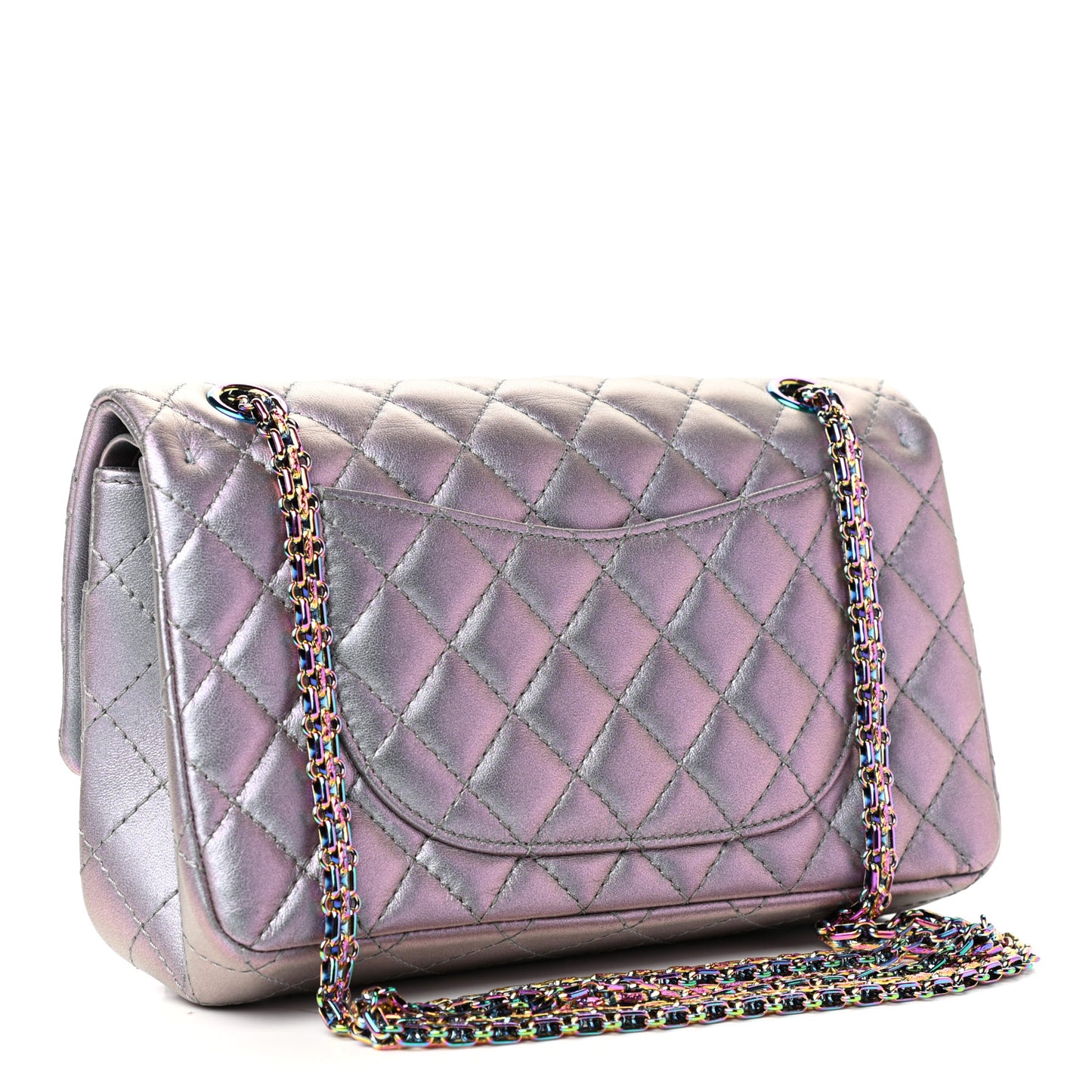 Iridescent Lambskin Quilted 2.55 Reissue 225 Flap Light Purple