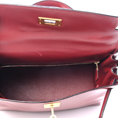 Hermes Box Kelly Retourne 28 Rouge H 4 of 7