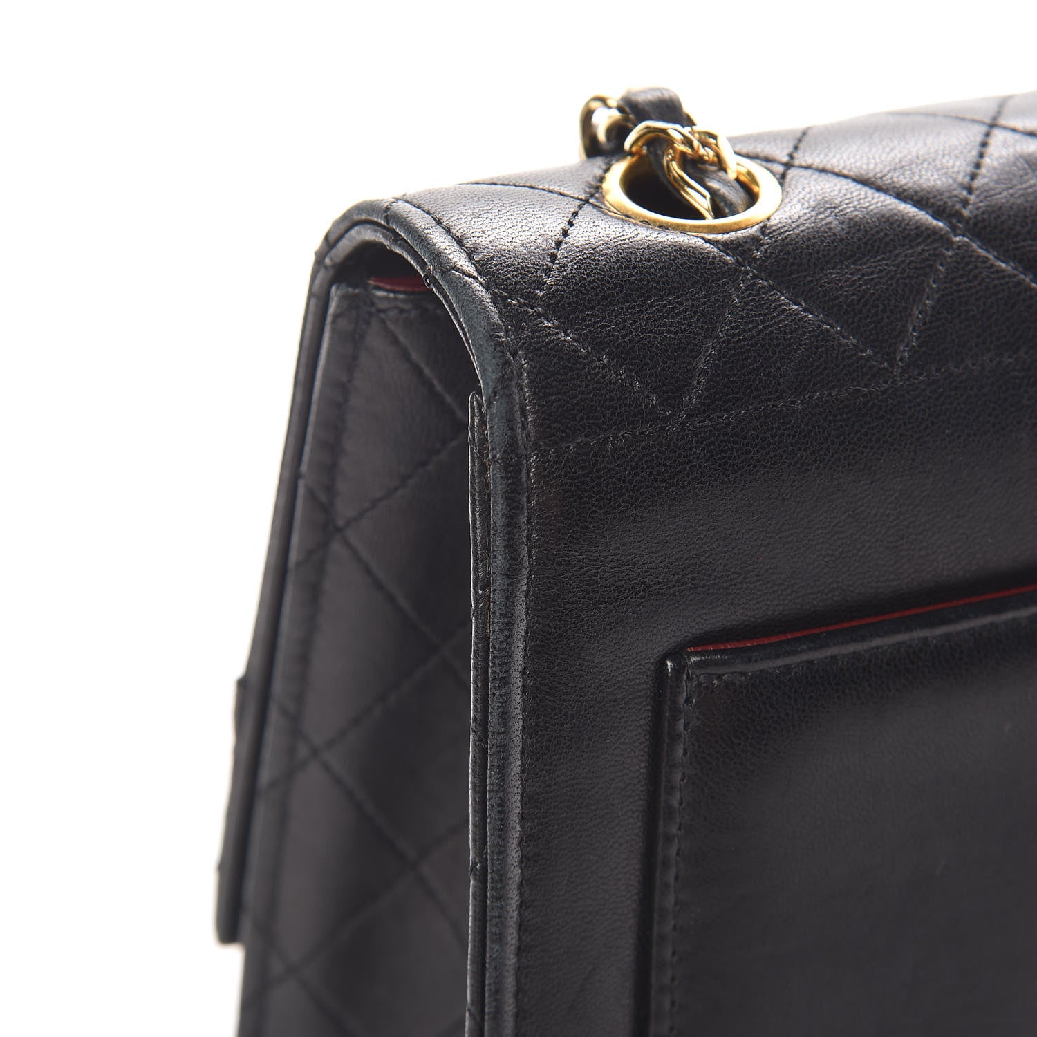 Chanel Lambskin Quilted Shoulder Flap Bag Black 20 of 34