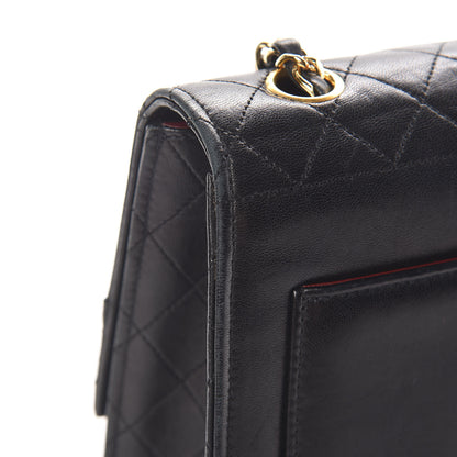 Chanel Lambskin Quilted Shoulder Flap Bag Black 20 of 34