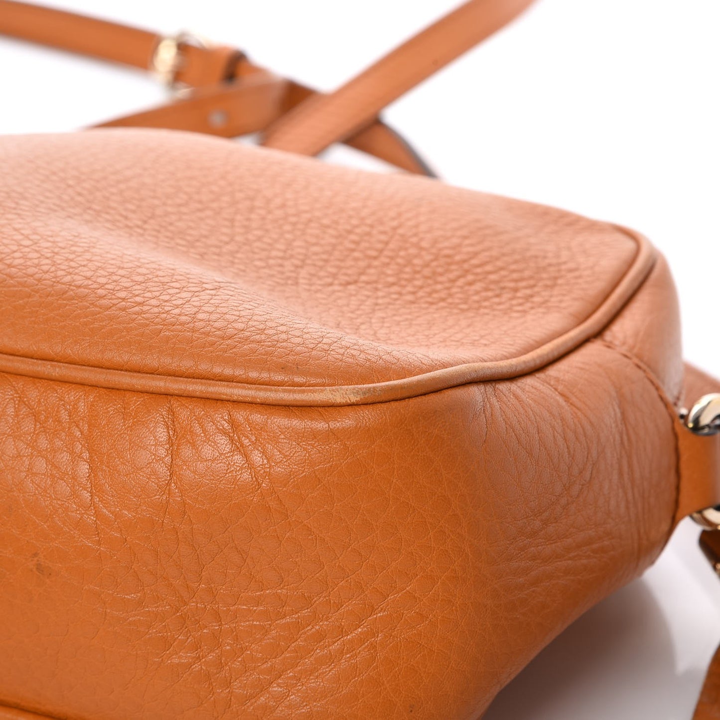 Pebbled Calfskin Small Soho Disco Bag Curcuma