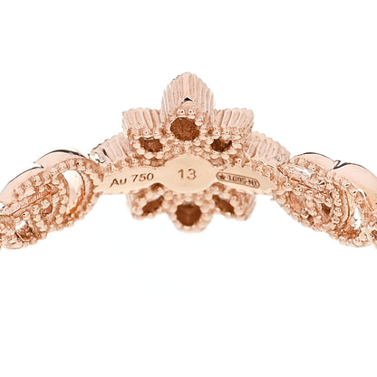 Gucci 18K Rose Gold Diamond Flora Ring 53 6.25 5 of 5