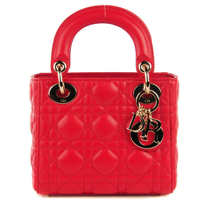 Christian Dior Lambskin Cannage Mini Lady Dior Red 1 of 7