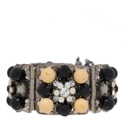 Chanel Crystal Pearl Gripoix Bracelet Silver 1 of 3