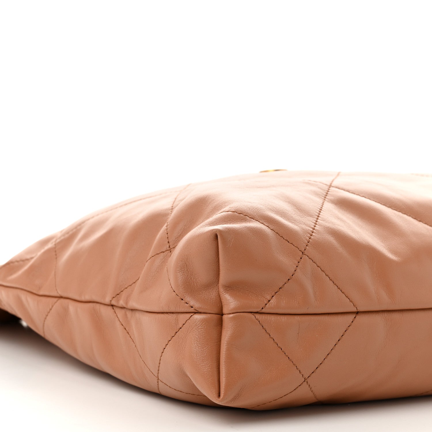 Chanel Shiny Calfskin Quilted Small Chanel 22 Camel 9 of 10