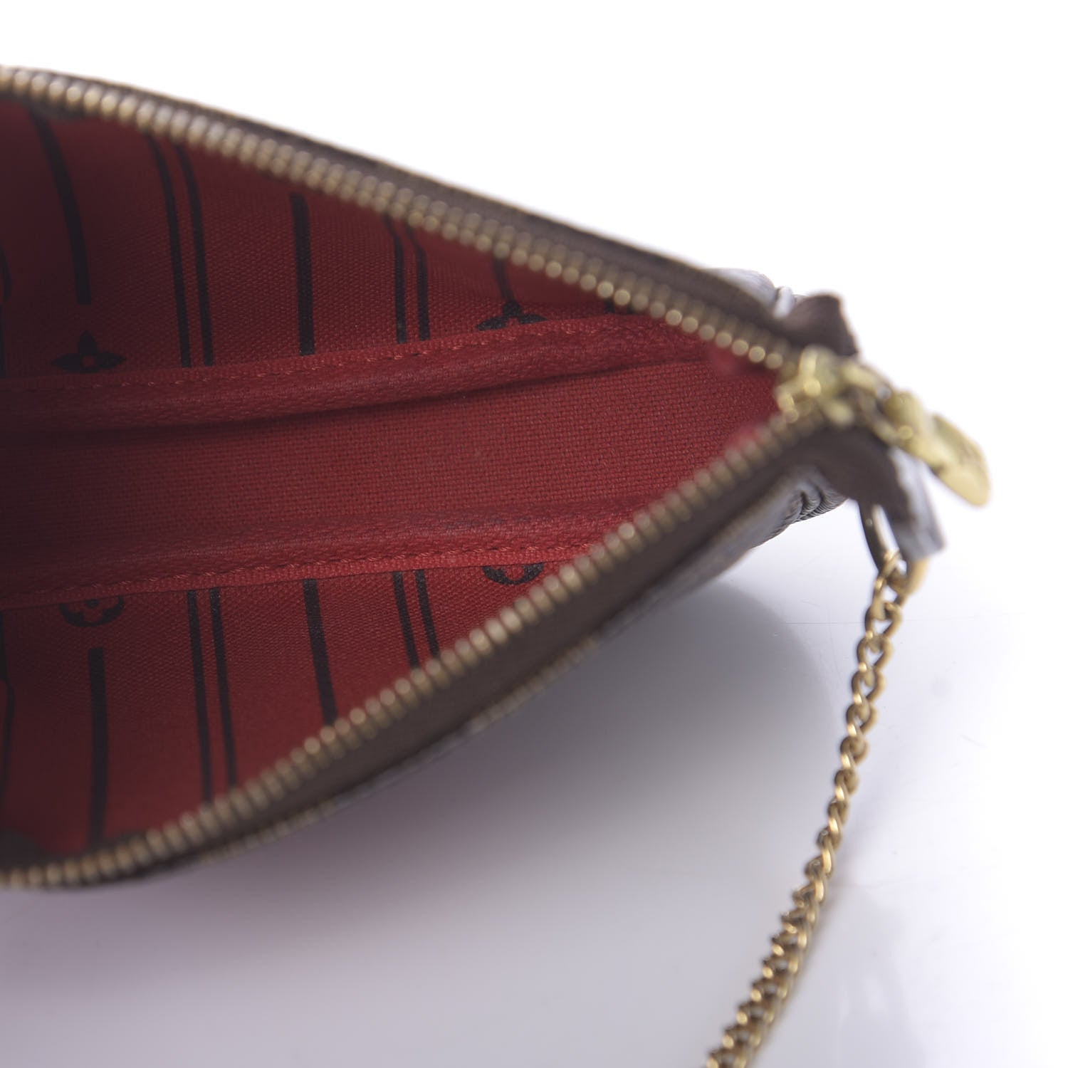 Louis Vuitton Damier Ebene Complice Trunks and Bags Mini Pochette Accessories Red 5 of 10
