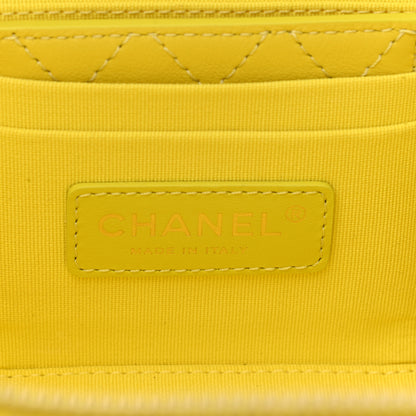 Chanel Calfskin Quilted Small Vanity Case With Chain Yellow 6 of 10
