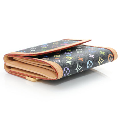 Louis Vuitton Monogram Multicolor Porte-Monnaie Billets Wallet Black 3 of 6