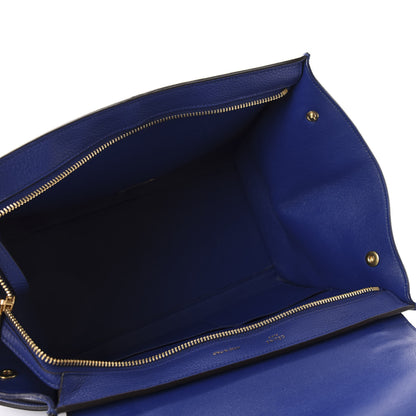 Celine Drummed Calfskin Suede Small Trapeze Indigo 6 of 11