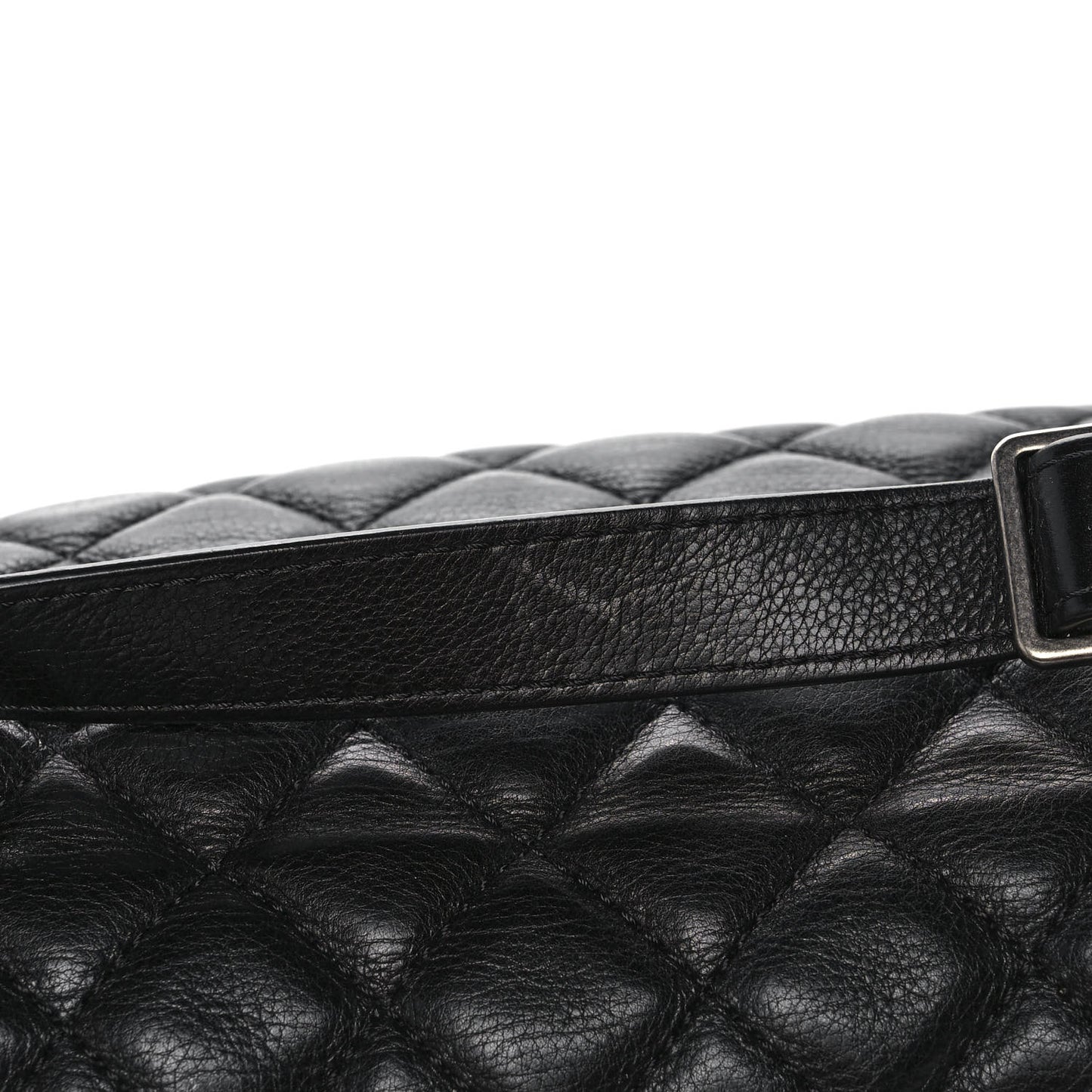 Calfskin Quilted Waist Bag Black